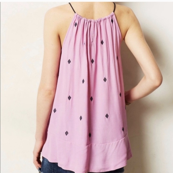 Anthropologie Vanessa Virginia purple beaded top - Picture 2 of 7